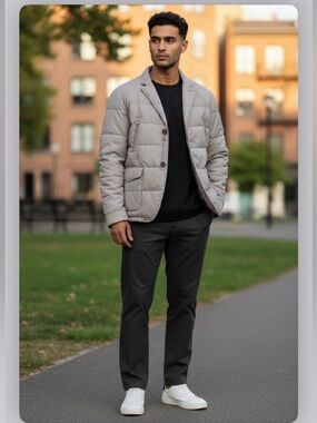 ARMANI JEANS Greyduck down jacket